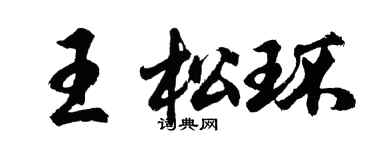 胡問遂王松環行書個性簽名怎么寫