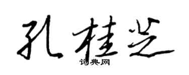 王正良孔桂芝行書個性簽名怎么寫