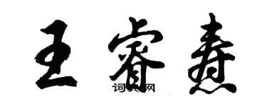 胡問遂王睿燾行書個性簽名怎么寫