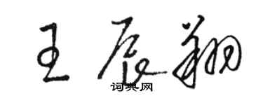 駱恆光王辰翔草書個性簽名怎么寫