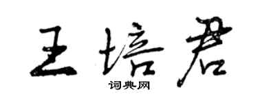 曾慶福王培君行書個性簽名怎么寫