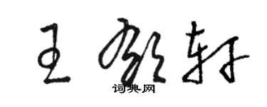 駱恆光王郁軒草書個性簽名怎么寫