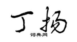 曾慶福丁揚行書個性簽名怎么寫