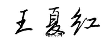 王正良王夏紅行書個性簽名怎么寫