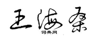 曾慶福王海桑草書個性簽名怎么寫