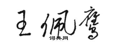 駱恆光王佩鷹草書個性簽名怎么寫