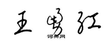 梁錦英王勇紅草書個性簽名怎么寫