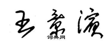 朱錫榮王景濱草書個性簽名怎么寫