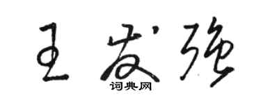 駱恆光王發強草書個性簽名怎么寫