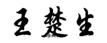 胡問遂王楚生行書個性簽名怎么寫