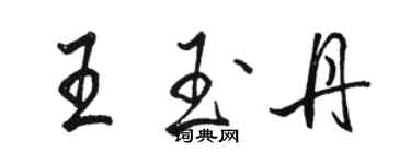 駱恆光王玉丹行書個性簽名怎么寫