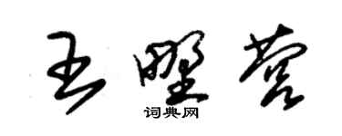 朱錫榮王野營草書個性簽名怎么寫