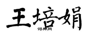 翁闓運王培娟楷書個性簽名怎么寫