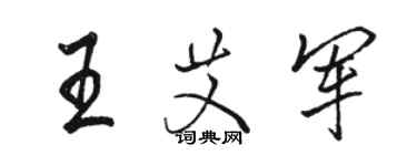 駱恆光王艾軍行書個性簽名怎么寫