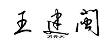 梁錦英王建閩草書個性簽名怎么寫