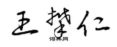 曾慶福王攀仁草書個性簽名怎么寫