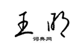 梁錦英王明草書個性簽名怎么寫