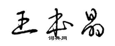 曾慶福王本晶草書個性簽名怎么寫