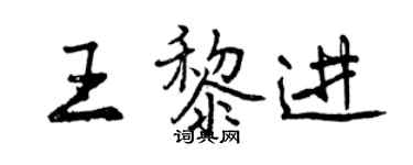 曾慶福王黎進行書個性簽名怎么寫