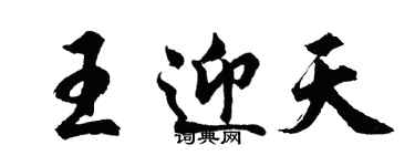 胡問遂王迎天行書個性簽名怎么寫