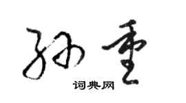 駱恆光孫重草書個性簽名怎么寫