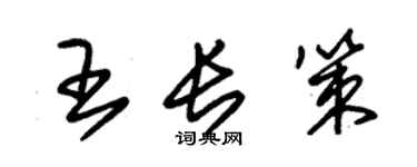 朱錫榮王長策草書個性簽名怎么寫