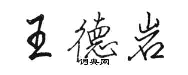 駱恆光王德岩行書個性簽名怎么寫