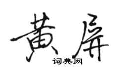 駱恆光黃屏行書個性簽名怎么寫