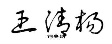 曾慶福王清楊草書個性簽名怎么寫