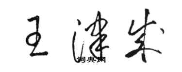 駱恆光王津成草書個性簽名怎么寫