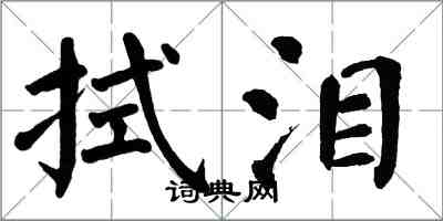 翁闓運拭淚楷書怎么寫