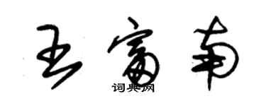 朱錫榮王富南草書個性簽名怎么寫