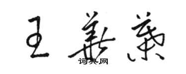 駱恆光王華葉草書個性簽名怎么寫