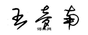 朱錫榮王夢南草書個性簽名怎么寫