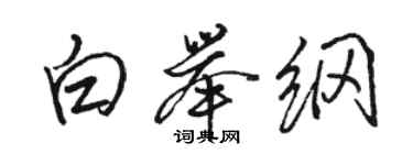 駱恆光白舉綱行書個性簽名怎么寫