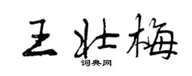 曾慶福王壯梅行書個性簽名怎么寫