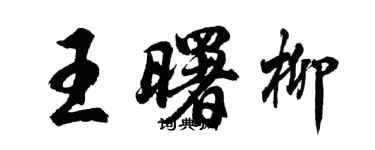 胡問遂王曙柳行書個性簽名怎么寫