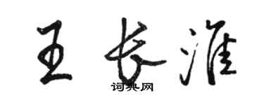 駱恆光王長淮行書個性簽名怎么寫