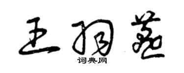 曾慶福王羽燕草書個性簽名怎么寫