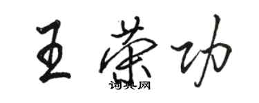 駱恆光王榮功行書個性簽名怎么寫