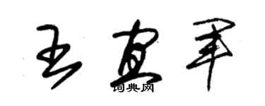 朱錫榮王宜軍草書個性簽名怎么寫