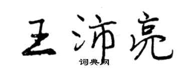 曾慶福王沛亮行書個性簽名怎么寫