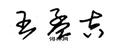 朱錫榮王孟吉草書個性簽名怎么寫