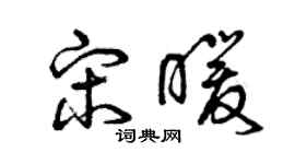 曾慶福宋暖草書個性簽名怎么寫