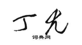 駱恆光丁尤草書個性簽名怎么寫