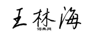 王正良王林海行書個性簽名怎么寫