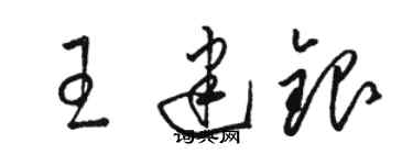 駱恆光王建銀草書個性簽名怎么寫