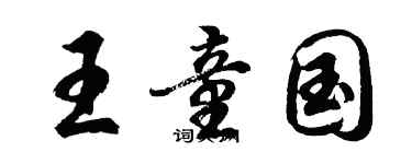 胡問遂王童國行書個性簽名怎么寫