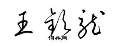 梁錦英王欽龍草書個性簽名怎么寫