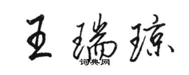 駱恆光王瑞瓊行書個性簽名怎么寫